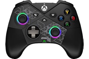 MSI Force PRO W Wireless Gaming Controller – Rechargeable Gamepad with Dual Vibration, Hall Effect Triggers, Certified for Xb