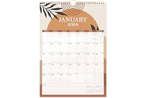 FORVANE 2024 Calendar - Wall Calendar 2024, Jan. - Dec., 12” x 17”, 2024 Calendar 12 Month Planner with Hanging Hook, Holidays, 2024 Calendars Monthly Wall Perfect for Organizing at Home, School & Office