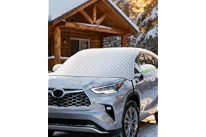COFSODI Windshield Cover for Ice and Snow, Car Front Window Protector, Frost and Snow Shield for Winter Weather, Easy Install Magnetic Snow Guard, Durable Waterproof Auto Windshield Cover (M)