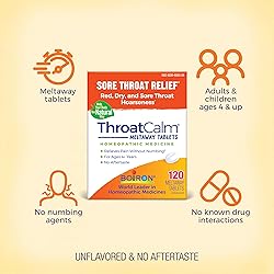 Boiron ThroatCalm Tablets for Relief of Sore