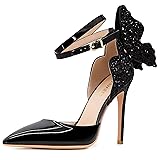 FINDVELL Black High Heels Butterfly Back Sexy