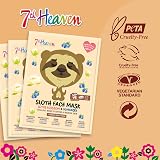 7th Heaven Sloth Face Sheet Mask Lotus Blossom Blueberry for Kids view 6
