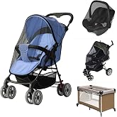 South to East Breathable Mosquito Net for Stroller with Drawstring, Black | Baby Bug Netting with Storage Bag, Portable Stroller Mosquito Nets for Car Seat, Bassinet, Cradle, Travel &amp; Camping Crib