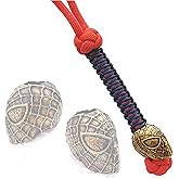 CooB EDC Paracord Knife Lanyard with Metal HandCasted Paracord Bead Charm Spiderman Head. Custom Keychain Lanyards for Knives