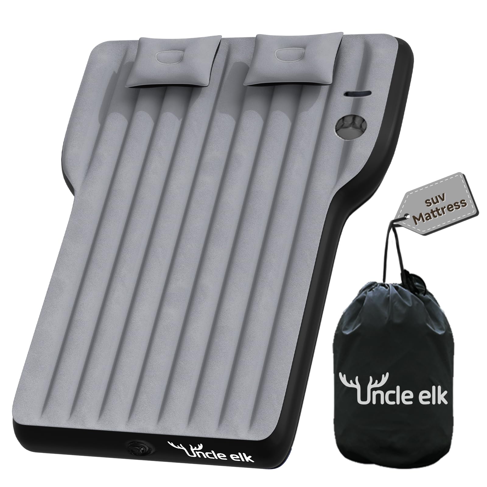 Photo 1 of Uncle elk Tesla Model Y Mattress, Inflatable SUV Mattress for Portable Camping Mattress, Foldable Air Mattress with Air Pump and Storage Bag for Tesla Model Y and SUV Travel, Grey