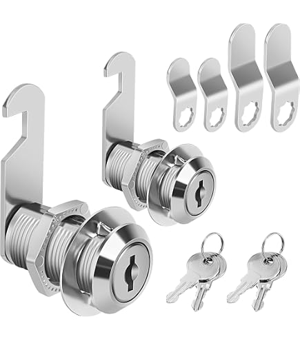 Sartatue Lot De 6 Serrures à Came à Clés Identiques 25mm - Pour Armoire, Tiroir, Boite Aux Lettres, épaisseur Porte Max 19mm