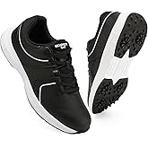 BKWHDAY Golf Shoes Mens Waterproof Professional Outdoor Spiked Golf Cleats for Men