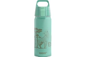 SIGG - Aluminium Children's Drinking Bottle - WMB ONE Brave Cheetah - Suitable for Carbonated Drinks - Leak-Proof - Feather-Light - BPA Free - ClimatePartner Certified - Sports & School - Light Blue -