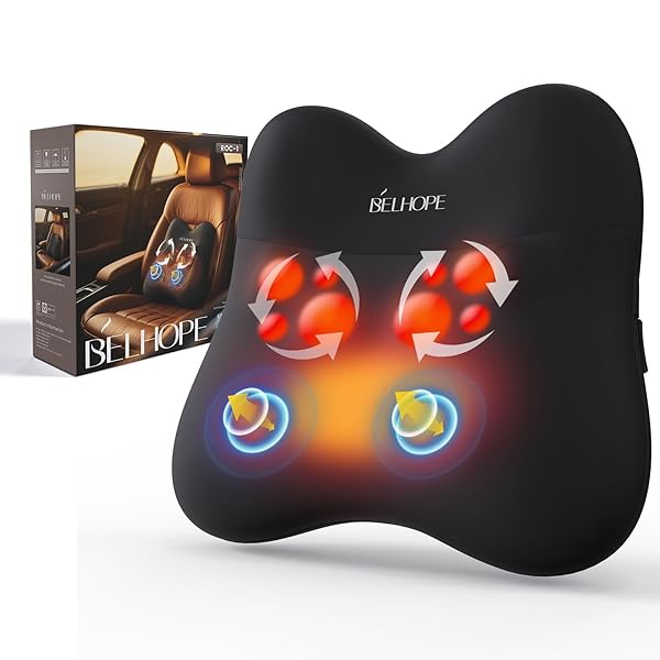 BACK MASSAGER WITH HEAT, CORDLESS BACK AND NECK...