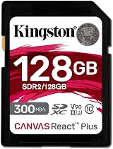 Kingston Canvas React Plus 128GB SDXC UHS-II U3 V90 4K/8K SD Card view 1