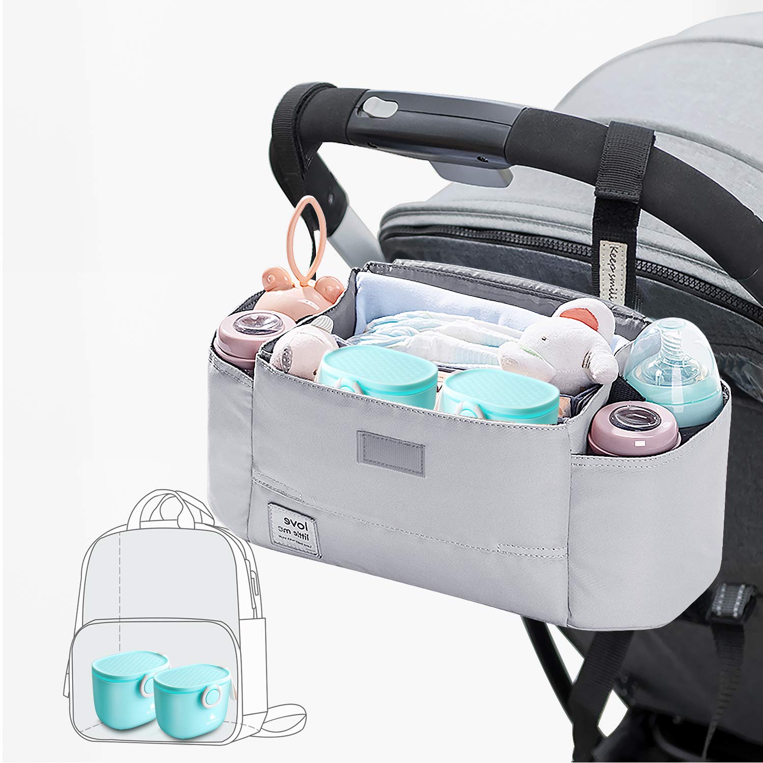 Termichy Baby Formula Dispenser, Portable Milk Powder Dispenser Container with Carry Handle and Scoop for Travel Outdoor Activities with Baby Infant, 500ml (Blue) : Baby