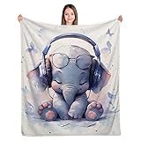 ALIFAFA Elephant Blanket, Elephant Gifts for Girls