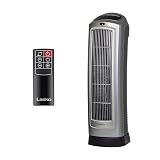 Lasko Oscillating Digital Ceramic Tower Heater for Home with Adjustable Thermostat, Timer and Remote Control, 23 Inches, 1500W, Silver, 755320