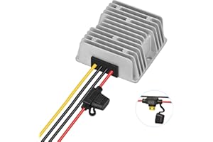 KLNUOXJ KInuoxj 20A 240W DC-DC 24V 36V 48V Step Down to 12V Converter Golf Cart Voltage Reducer Regulator Waterproof Transformer with Fuse