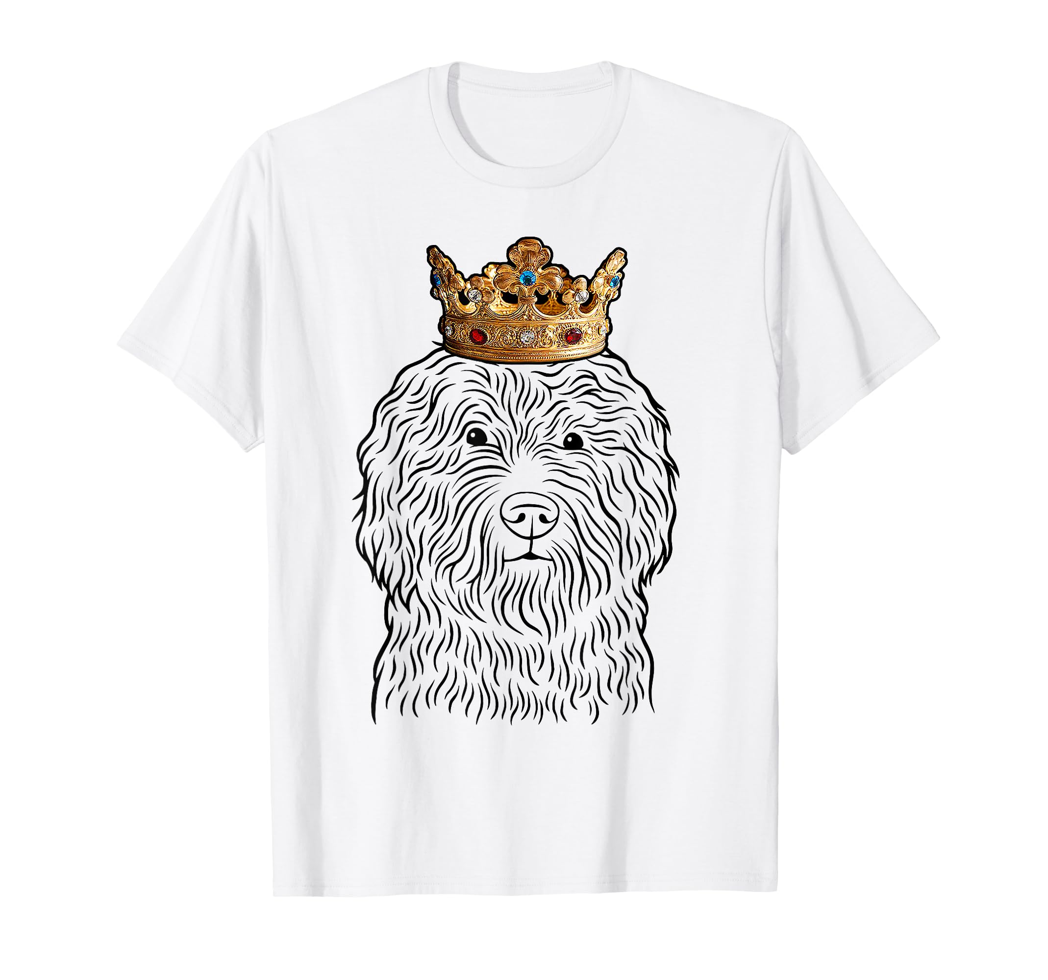 Barbet Dog Wearing Crown T-Shirt