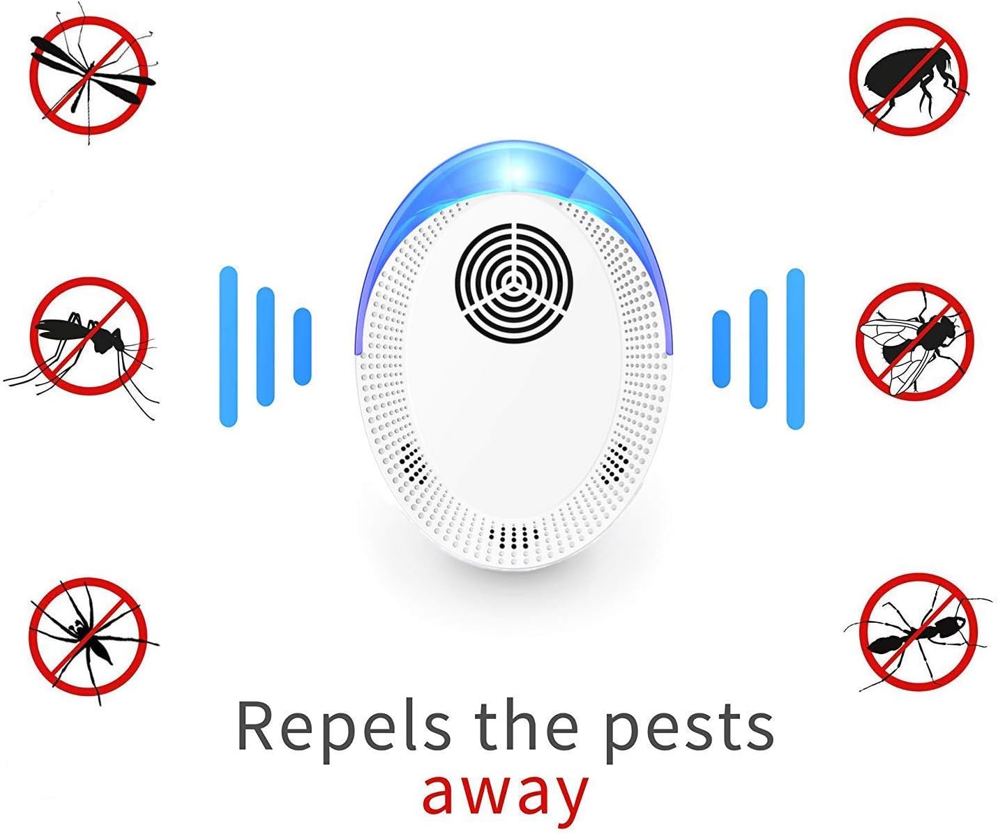 Okutani Ultrasonic Pest Repeller, 6 Packs, Electronic Indoor Pest Repellent Plug in for Insects, Pest Control for Living Room, Garage, Office, Hotel : Garden & Outdoor