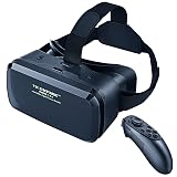 Cell Phone Virtual Reality headsets VR Headsets for Phone 3D Glasses Helmets VR Goggles for TV Movies Video Games Compatible to iOS Android Support 4.7” to 7.3” Mobile Screen with Controller (BR95)
