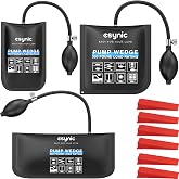 eSynic 3-Pack Durable Anti-Slip Surface Air Wedge Bags Kit with 6 Wedges | Load-bearing 300lbs-Strong TPU Air Door Lifting Tool with Quick-Release Valve-Up to 2.4" Lift Height&ndash;for Door/Window Install