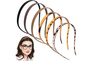 WATNTOW 6PCS Glasses Headbands for Women, No Pressure Hair Bands for Women, Comfortable Teeth Headbands for Glasses Wearers, 