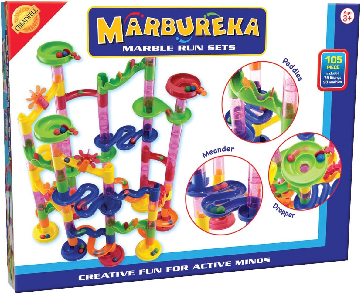 Cheatwell Games Marbureka Bumper Marble Run 105 Piece