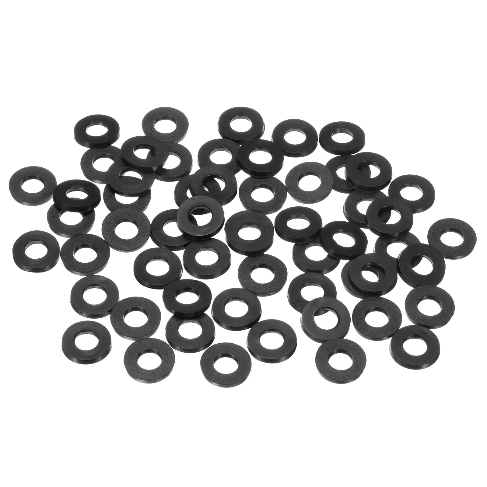 M METERXITY 100-Pack M8 Black Rubber Washer Assorted Kit, 8mm ID 16mm OD 2.2mm Thickness Rubber Flat Washer, Shower Hose Washers for Screws/Household Faucets/Garden Hoses Rubber Washers