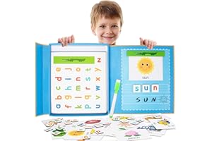 Lauon Magnetic Letters and Numbers Set for Toddlers, 52Pcs Refrigerator Alphabet Magnets for Kids- Early Education Toy with English Cardboard Puzzle for Ages 3 4 5 Boys & Girls