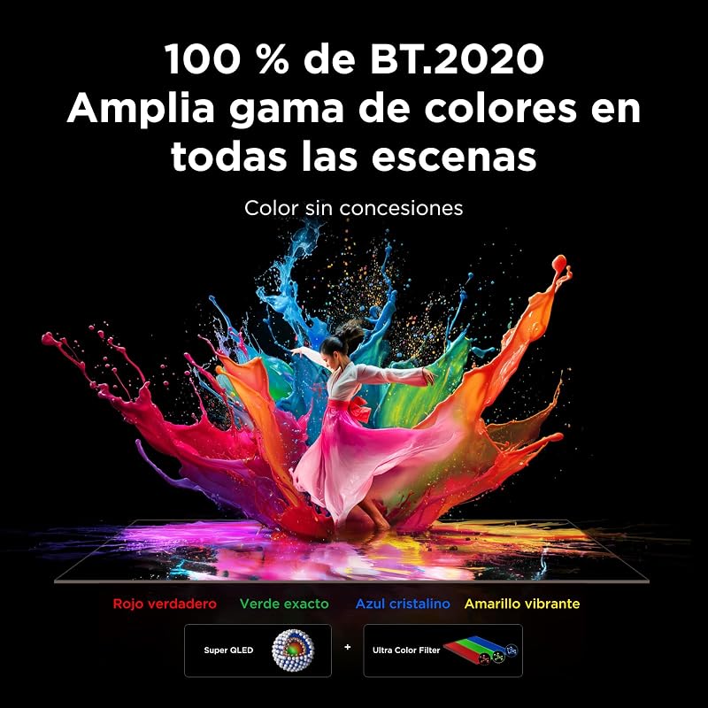 55Q7D Pro 55" SQD-Mini LED TV, 4K HDR 2000 nits, 480 Dimming Zones, Google TV, Dolby Vision IQ e Atmos, 2.1 Onkyo, 144Hz, Apple AirPlay 2 e Alexa