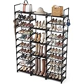 VTRIN large shoe rack Shoe Organizer for Entryway 10 Tiers Holds 54-62 Pairs Shoe and Boots Shelf Organizer Storage Organizer