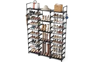 VTRIN large shoe rack Shoe Organizer for Entryway 10 Tiers Holds 54-62 Pairs Shoe and Boots Shelf Organizer Storage Organizer