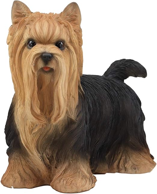 Amazon Com Ebros Realistic Long Haired Yorkie Statue 11 5 Long