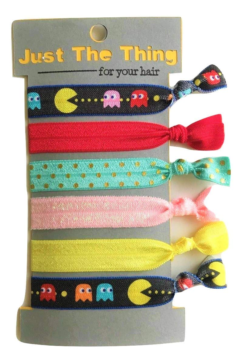Blue Volleyball Hair Ties No Crease Hair Elastics Set For Girls