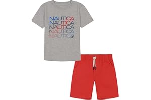 Nautica Sets (KHQ) Boys Nautica 2 Piece Tee Woven Short Set
