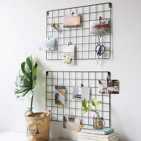 Bulary DIY Grid-Foto-Wand, Gitter-Panel Gitter-Mesh-Display, Wall