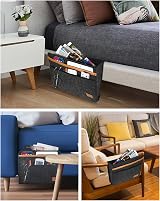 ERKOON Bedside Storage Pocket Felt Bedside Organizer Dark Grey view 7