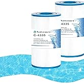 Savener® C-4335 Hot Tub Spa Filter Cartridge, Compatible with PRB35-IN, Unicel C-4335, Filbur FC-2385, Guardian 409-219, 817-3501, 35 in-Line, R173431, FW-PFC-PRB35, FD2002, 35 Sq. Ft, 2 Pack