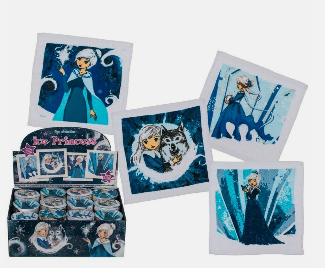 TDHS Ice Queen Princess Magic Flannel Kids Compressed Travel Bath Gift Face Cloth Wash Expanding Towel x 1 Flannel