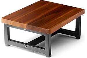 FANATU Wooden Two Step Stool - Heavy Duty One Step Stool for Adult and Kids - Holds up to 500Lb for Kichen/Bathroom/Bedside Step Stool (Acacia)