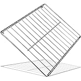 Evecad Universal Adjustable Wire Oven Rack, Extendable Baking Rack,Adjusts from 17"-30" Length, 13" Width, Chrome Telescopic Oven Cooker Shelf Rack For Whirlpool Frigidaire GE Kenmore Ovens, 1 Pack