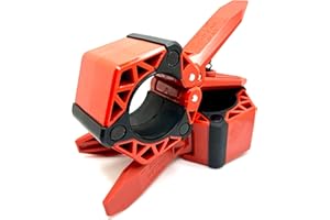 Speed Collar Slide - Next Gen Barbell Clips for crossfiters, Max Weight Capacity, Optimized Bar Locks for Olympic & Power Lifting (Red, 2 Clamps)