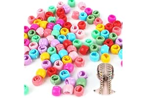 200 Pcs Mini Hair Claw Clips, Plastic Hair beads Claw Mini Rainbow Beads Clip Tiny Plastic Jaw Clips for Girls Women Accessor