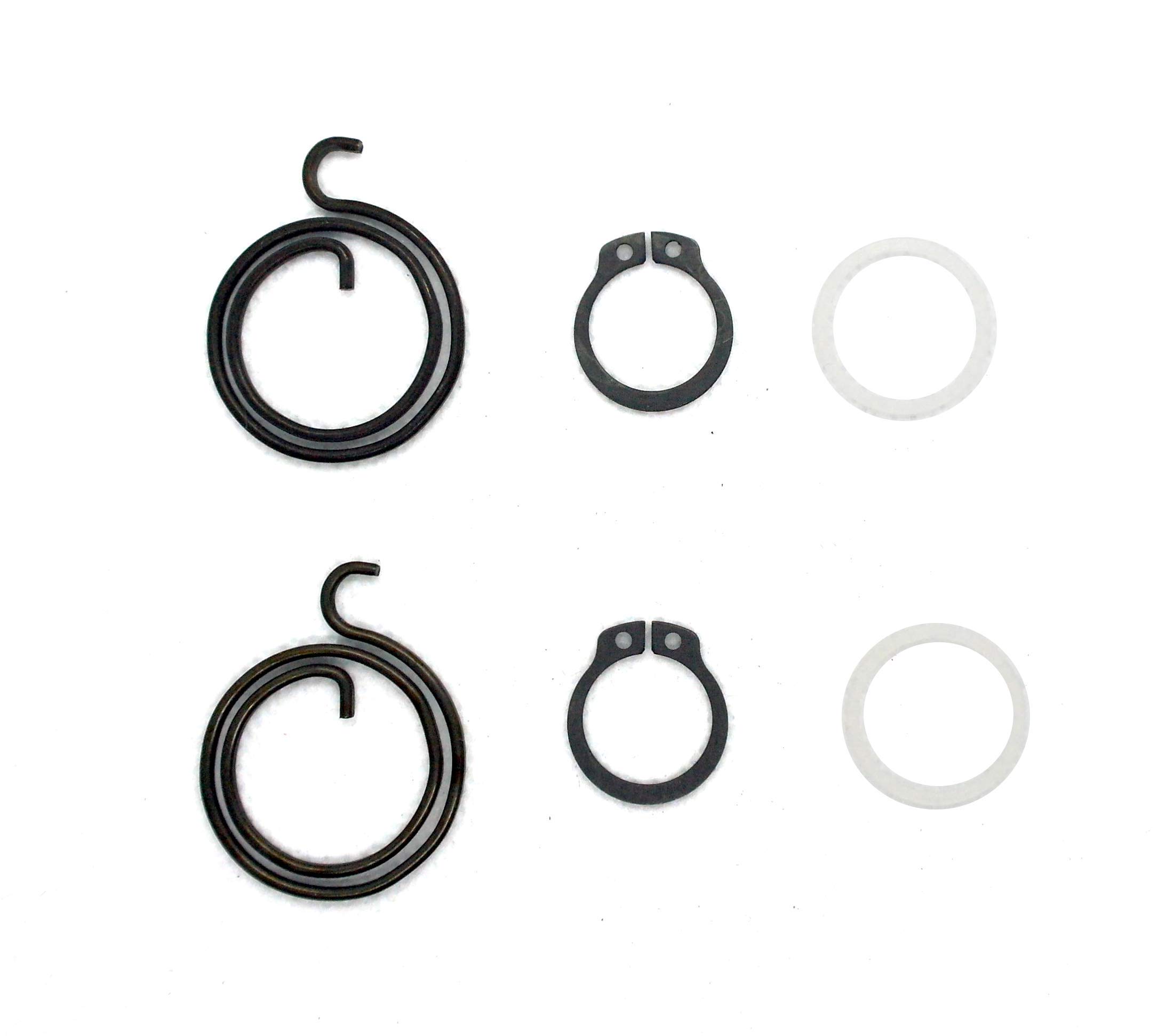 FixitFlo Door Handle Repair KIT: 2 Springs 2 Circlips and 2 Nylon Washers (KIT 4A (2 Turns x 1.8mm, Circlips & 19mm Nylon Washers)