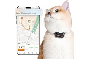 Pawfit Lite for Cats 4g GPS Tracker | Real Time Tracking | Activity Monitoring |Location History | Unlimited Range | Safety C