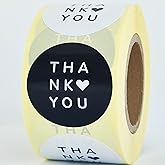 500 Thank You Stickers,Elegant Design for Business,2 Unique Design,1.5" Round, Dispenser Box, Great for Online Retailers, Boutiques, Shops to Use on Bags, Gift Boxes, Wedding Favors