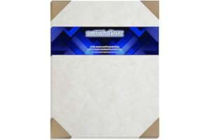 THUNDERBOLT PAPER 25 Gray Parchment 65lb Cover Weight Paper - 11" X 14" (11X14 Inches) Scrapbook|Picture-Frame Size - Printable Light Weight Cardstock Colored Sheets Old Parchment Semblance