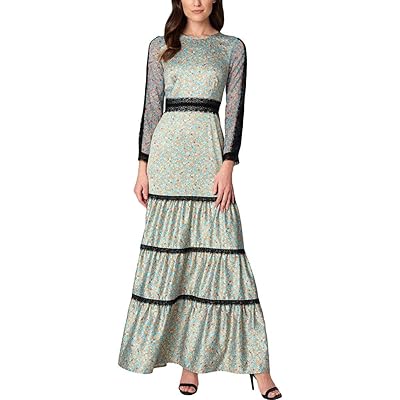 chinese dress ladies Buy Juicy Couture Black Label Women's Sw Silk Maxi Dress, Plum Fable  Floral, L at Amazon.in main image 0