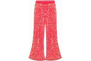 WELAKEN Sequin Casual Pants for Girls with Lining Kids & Little Girl's Sparkling Trousers