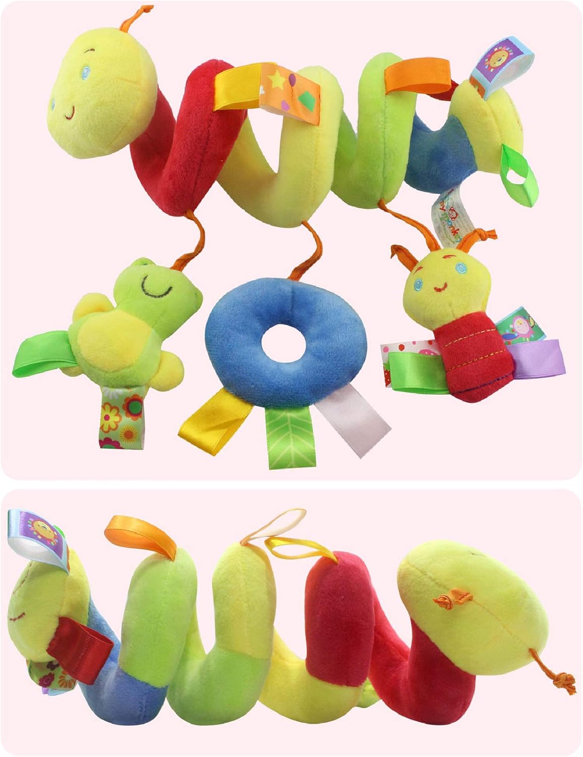 Amazon ベビーカー用おもちゃ ぶら下げおもちゃ ベッドベビーカー玩具 渦巻き かわいい 赤ちゃん 子供 ベッド 玩具 幼児玩具 ベビーベッドまわりを回るおもちゃ ベビーベッド旋盤ぶら下げ ベビー ベビーカーぶら下げアクセサリー ベビー おもちゃ ぬいぐるみ付き 手巻き
