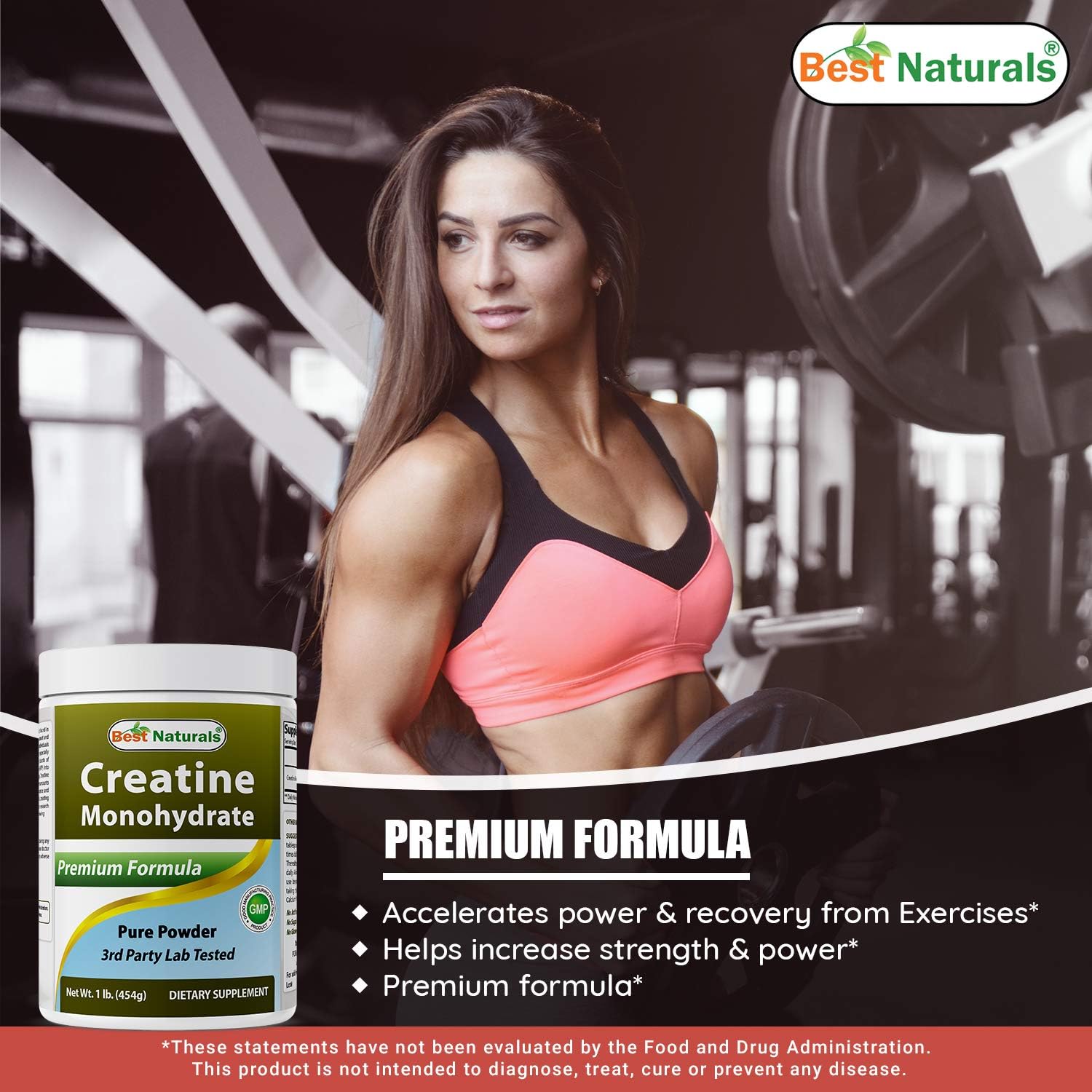 Best Naturals Creatine Monohydrate 1 Lb Pure Powder by Best Naturals, 453.6 g (Pack of 1) - Image 5
