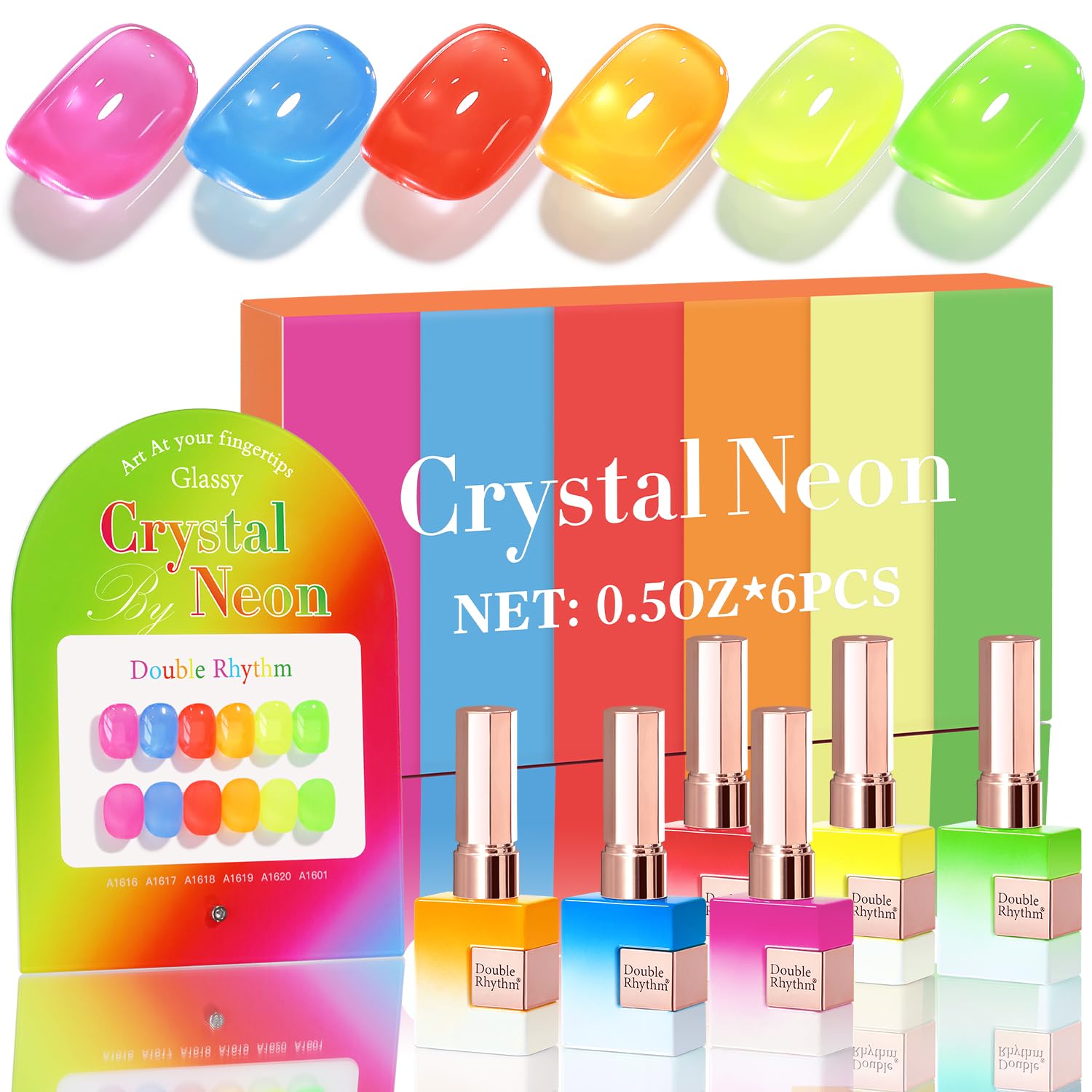 Double Rhythm 6 Pcs 15 ML Gel Polish Set Same Color