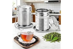 2Pcs/Set Stainless Steel Tea Infuser Tea Leaves Spice Strainer Teapot Mesh Coffee Filter Teaware Kitchen Accessories Silver